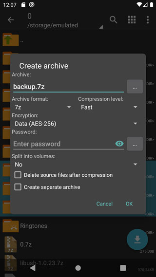 zarchiver pro蓝色版截图3