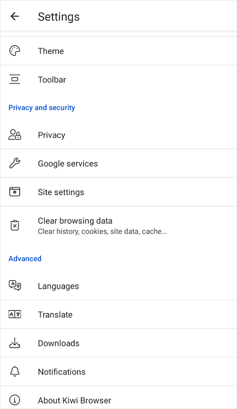 猕猴桃浏览器手机版(Kiwi Browser)截图3
