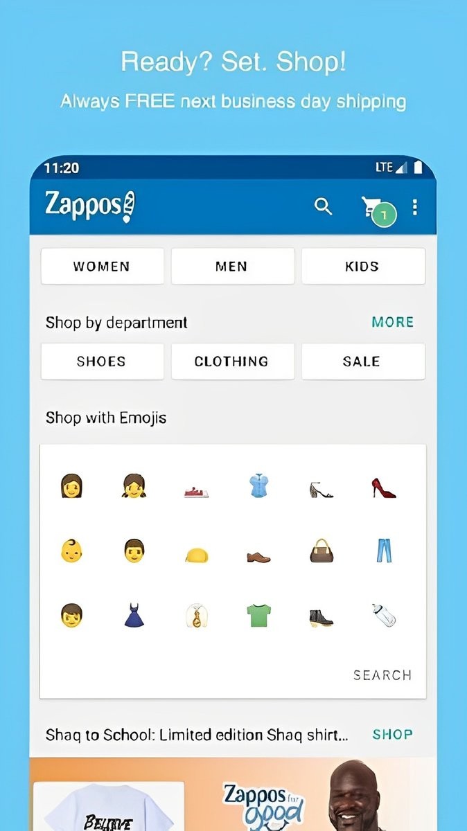 Zappos官方商店截图2