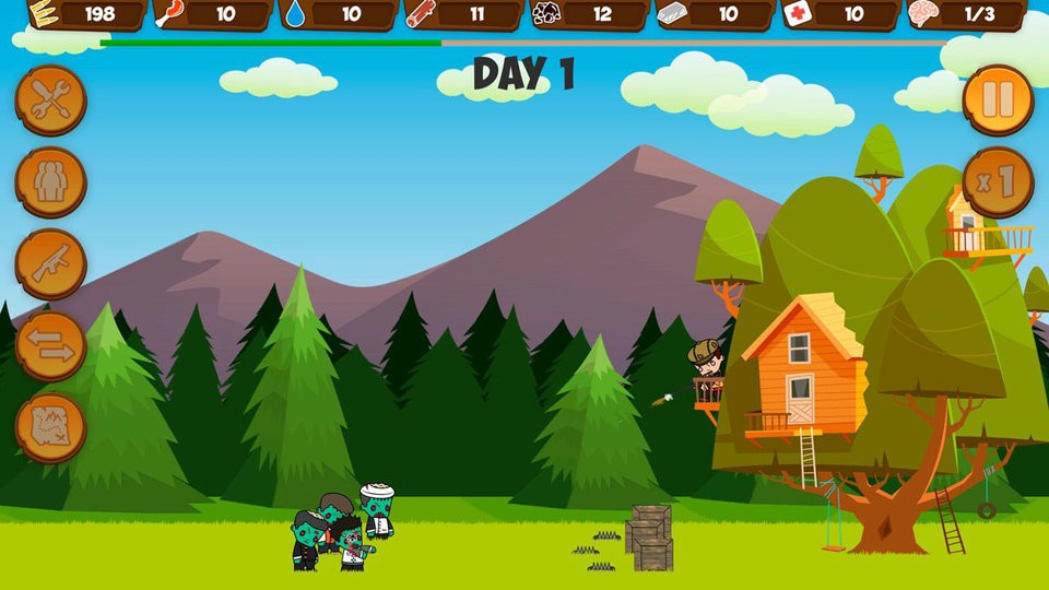 僵尸森林生存无限资源(Zombie Forest HD: Survival)截图1