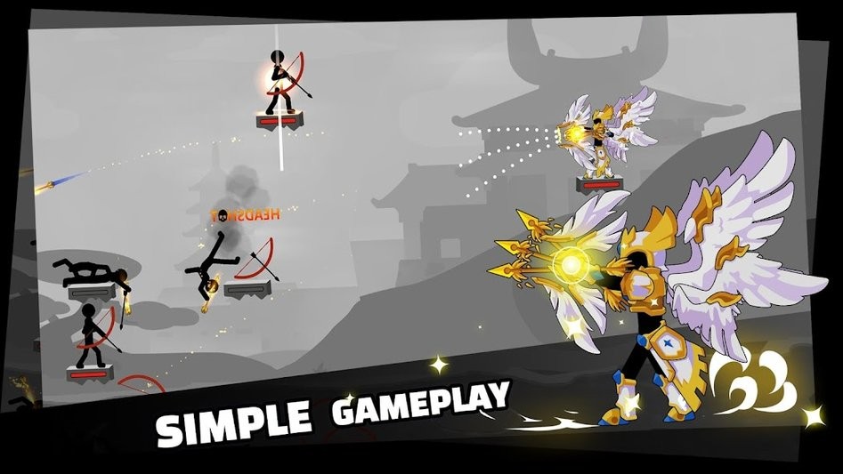 火柴人射箭大师无限金币钻石无广告版(Stickfight Archer)截图1