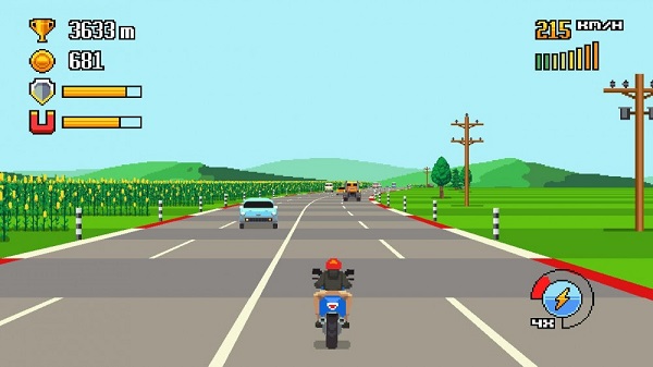 像素摩托车游戏(Retro Highway)截图2