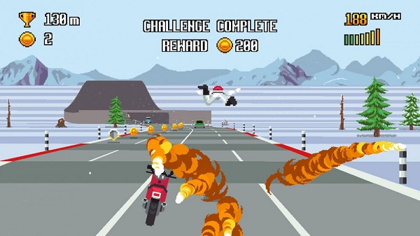 像素摩托车游戏(Retro Highway)截图3