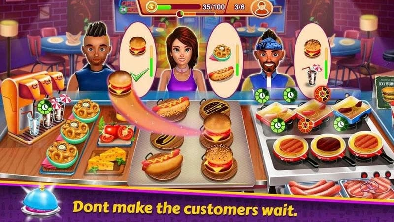 烹饪餐厅大亨无限金币版(Kitchen Station Chef)截图2