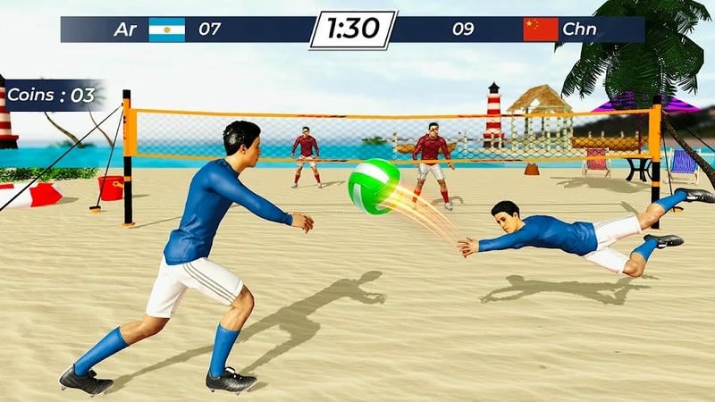沙滩排球游戏(VBall)截图2