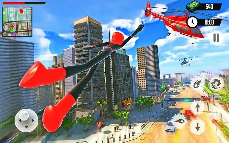 蜘蛛英雄火柴人无限金币(Spider Hero Stickman Rope Gang)截图2