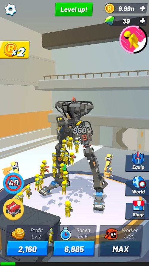 放置机器人大亨无限金钻石版(Idle Robot Inc)截图1