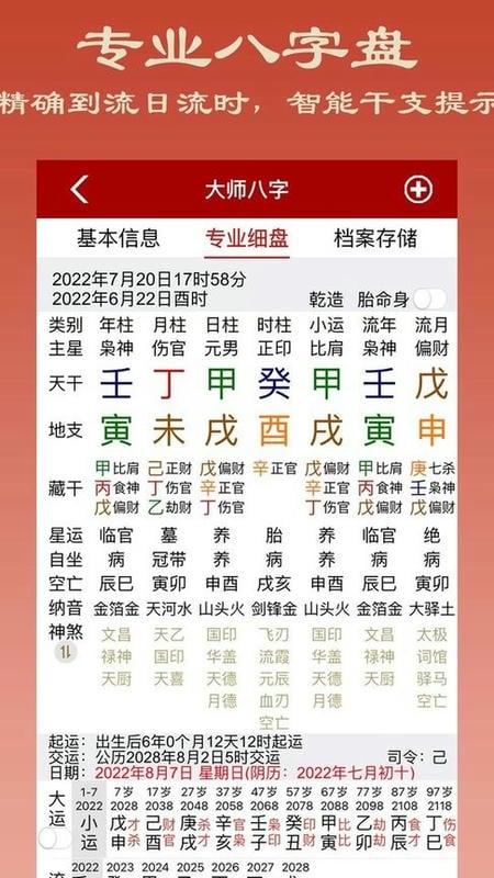 大师八字排盘免费版截图3