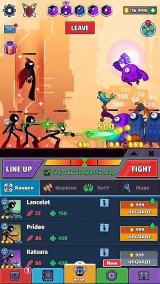 火柴人英雄怪物时代最新版本(Idle Stickman)截图2