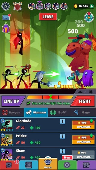 火柴人英雄怪物时代最新版本(Idle Stickman)截图4
