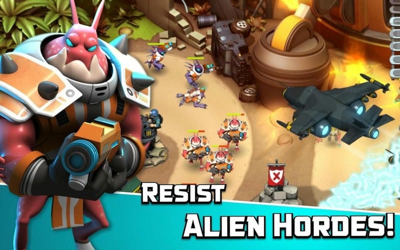 异星入侵td全英雄破解版(Alien Creeps)截图1