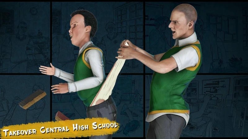 校园恶霸模拟器手机版(High School Story Survival 3D)截图2