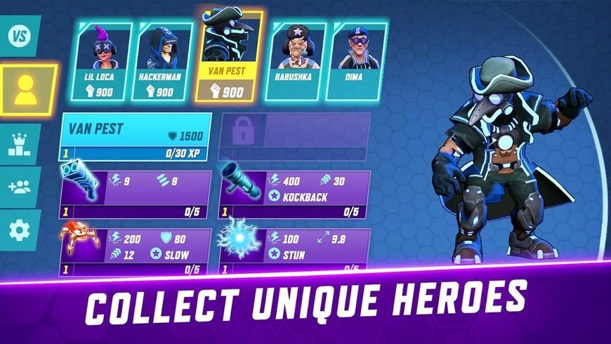 赛博朋克射击破解最新版(Gridpunk Battle Royale 3v3 PvP)截图3