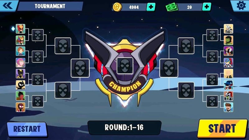 火柴人全明星乱斗中文版(stickman heroes)截图1