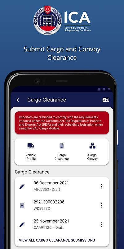 MyICA Mobile新加坡入境申报APP截图1