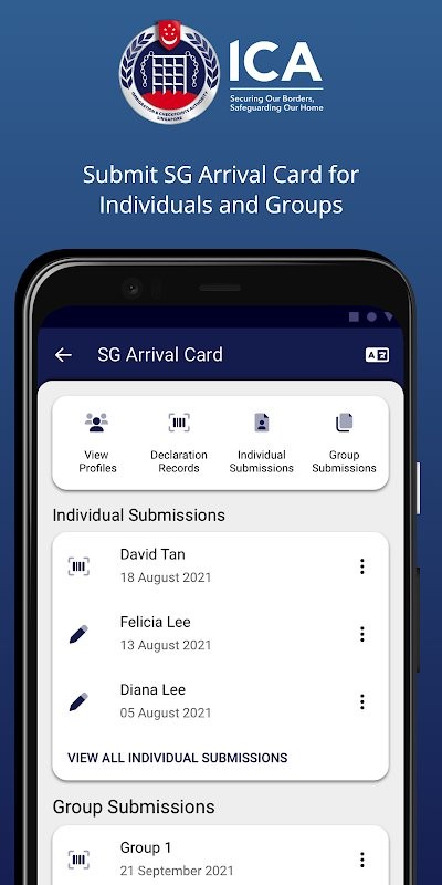 MyICA Mobile新加坡入境申报APP截图2
