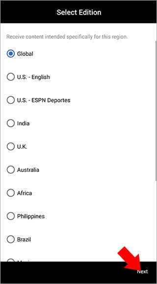 ESPN app