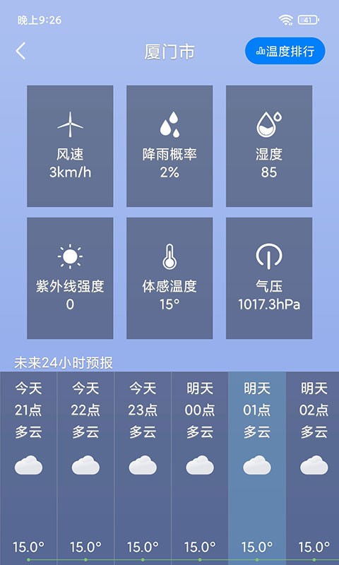 桌面天气预报app截图3