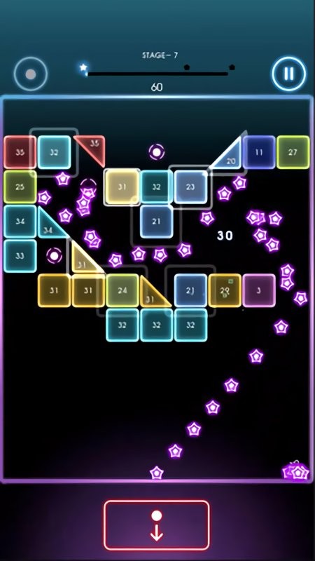 霓虹弹一弹手机版(Bricks Breaker Swipe)截图2