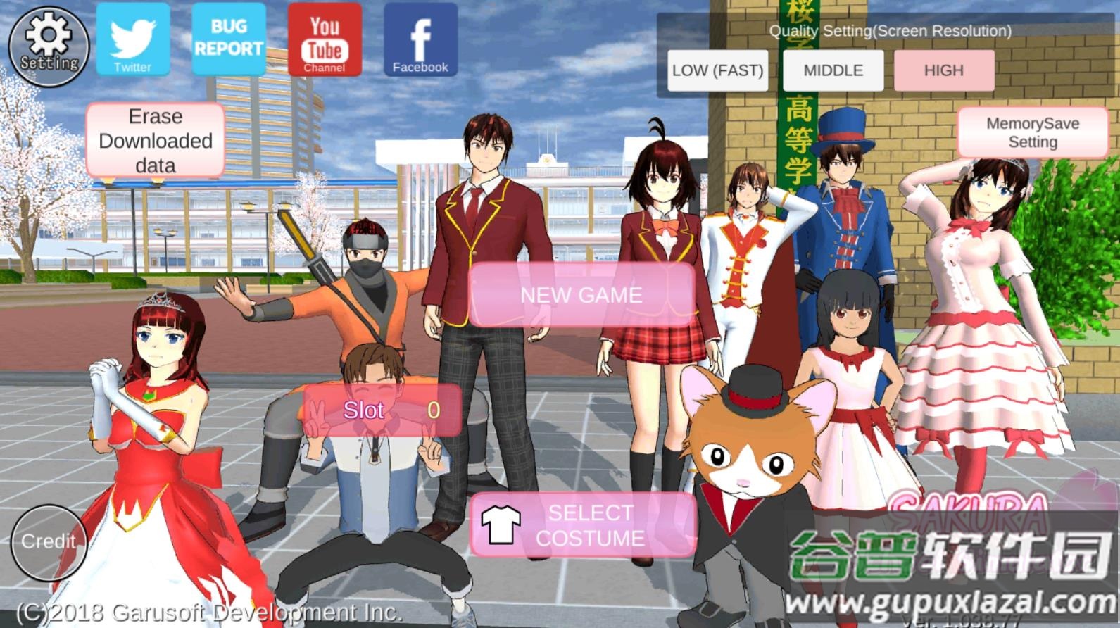 樱花校园模拟器英文版SAKURA SchoolSimulator截图1