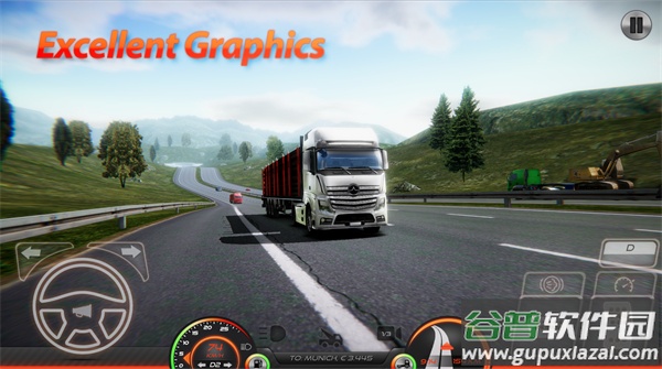 德国卡车模拟器中文版(Truck Simulator Europe 2 Free)截图1