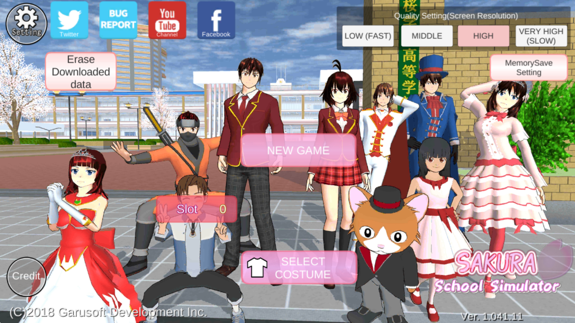 樱花校园模拟器正版中文无广告版(SAKURA SchoolSimulator)截图1