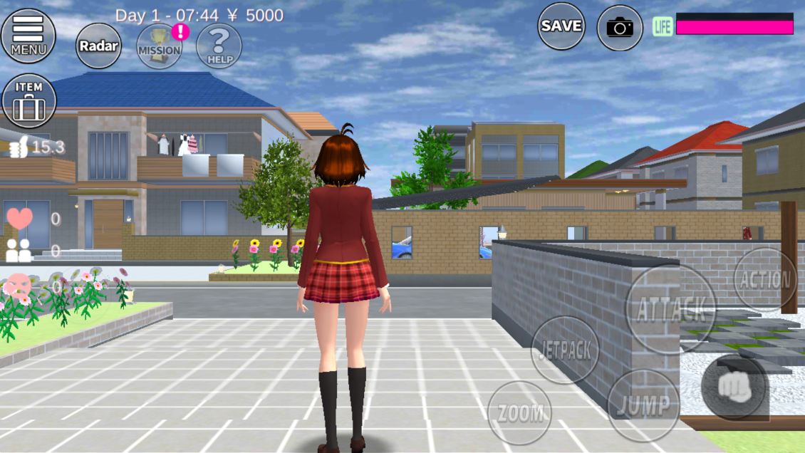 樱花校园模拟器正版中文无广告版(SAKURA SchoolSimulator)截图2