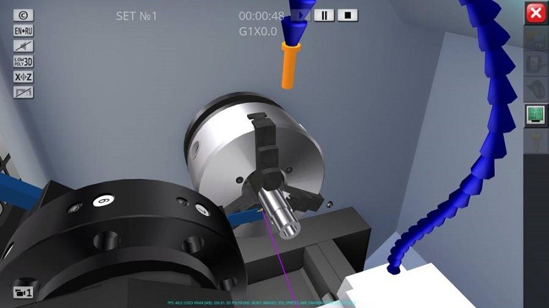cnc数控车床模拟器仿真软件(CNC Simulator Free)截图3