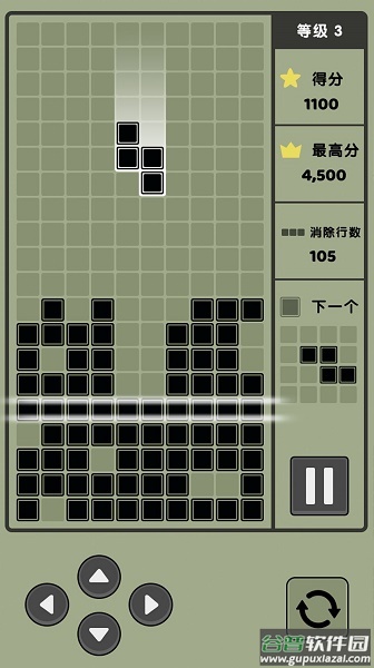 黑白经典俄罗斯方块游戏