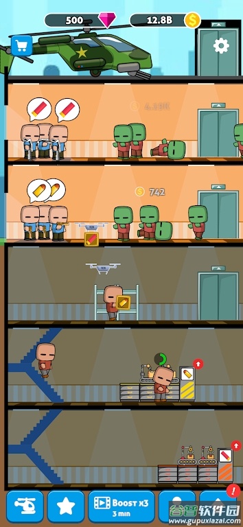 僵尸射击放置枪工厂游戏(Zombie War)截图4