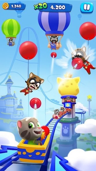 汤姆猫的爆炸公园无限钻石版(Talking Tom Blast Park)截图3
