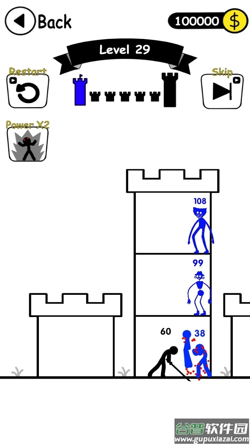 火柴英雄战争塔防游戏下载(Stick Hero War Tower Defense)截图1
