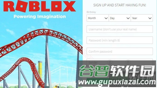 Roblox注册界面