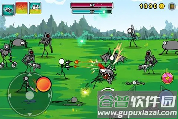 卡通火柴人战争最新版游戏下载(卡通战争-枪手)截图2