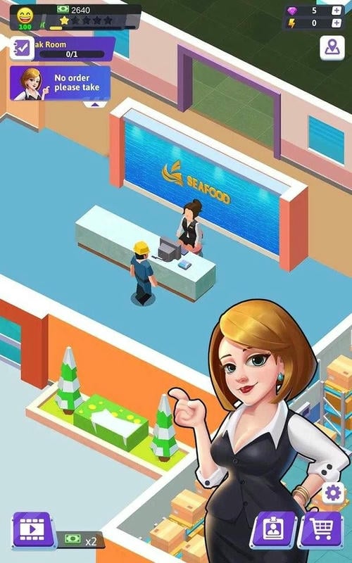 闲置海鲜大亨破解版无限金币钻石(Idle Seafood Tycoon)截图1