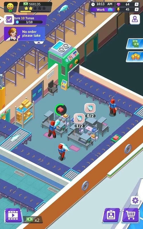 闲置海鲜大亨破解版无限金币钻石(Idle Seafood Tycoon)截图2