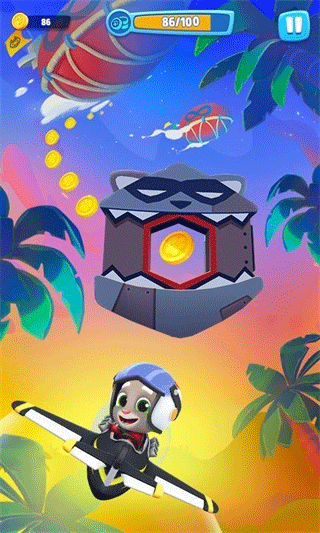 汤姆猫空中小队2025最新版(Talking Tom Sky Run)截图4