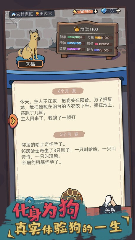 狗生模拟器无限钻石免广告版截图1