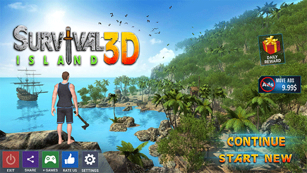 夫妻荒岛生存游戏(Woodcraft Survival Island)截图1