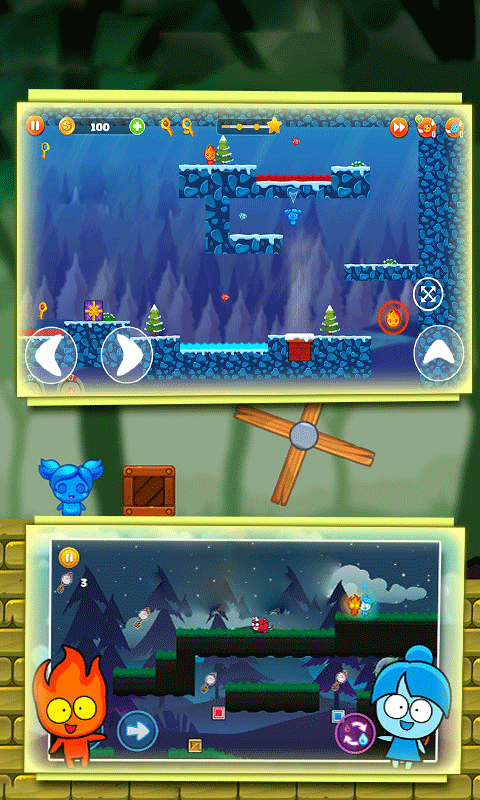 森林冰火人勇闯森林神庙手游截图5