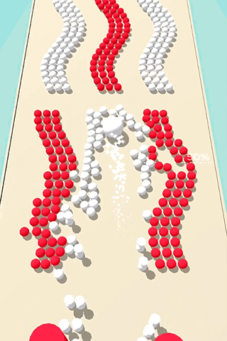 彩色躲避球球3D游戏截图1