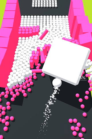 彩色躲避球球3D游戏截图2