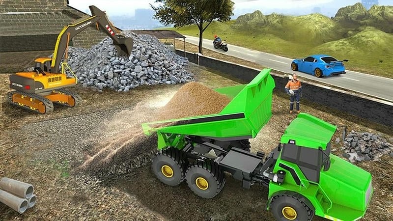 挖掘机解压模拟器游戏中文版截图1