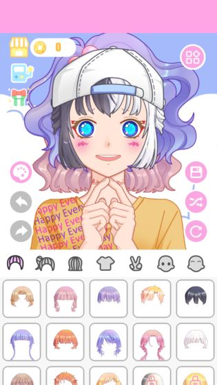 可爱的动漫女孩换装游戏截图2
