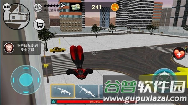 黑色蜘蛛侠英雄绳索手机版截图2