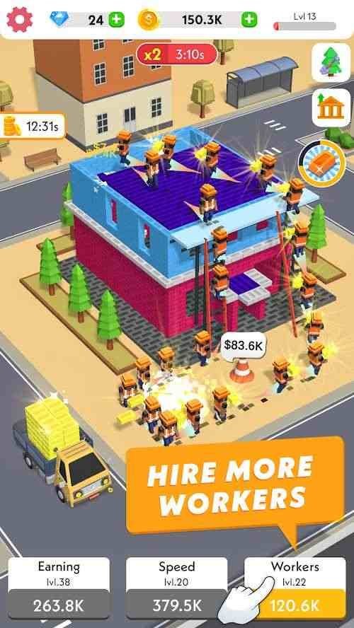 建筑大亨3d破解版(Idle Construction 3D)截图2