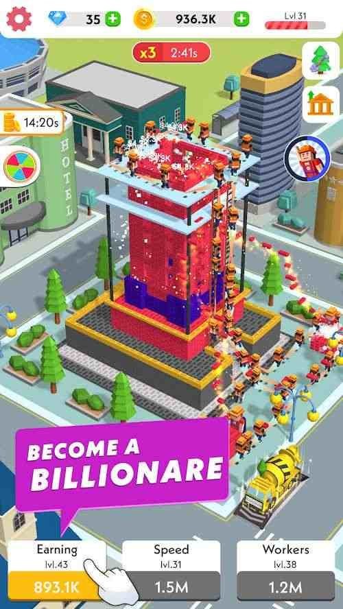 建筑大亨3d破解版(Idle Construction 3D)截图3