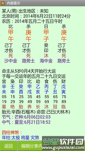 南方批八字软件手机版截图3