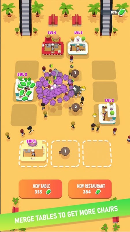 闲置美食广场无限钞票版(Food Court Idle)截图1