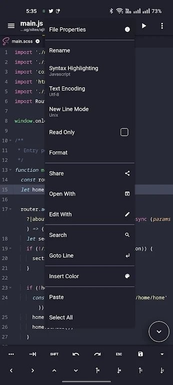 Acode代码编辑器截图1